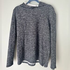 Fabletics Gray Hoodie L | Soft Athletic Pullover | Cozy Activewear Top